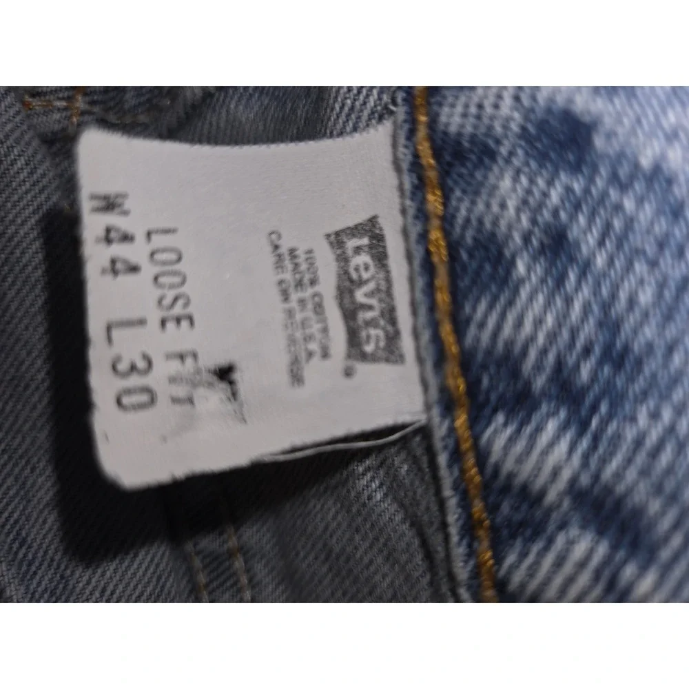 Levis 545 Loose Fit Jeans Mens 44x30 Light Wash Denim Vintage Made in USA